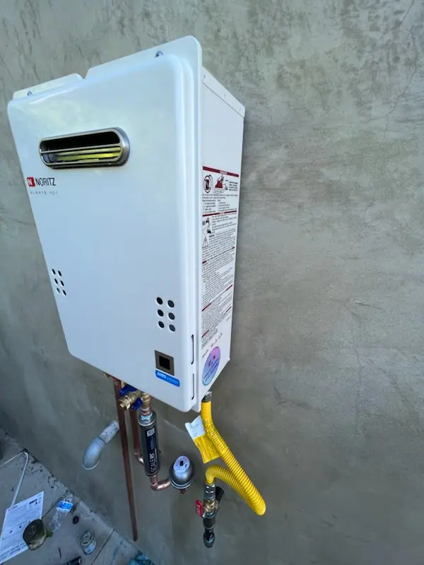 Tankless water heater installation for Boyette homes